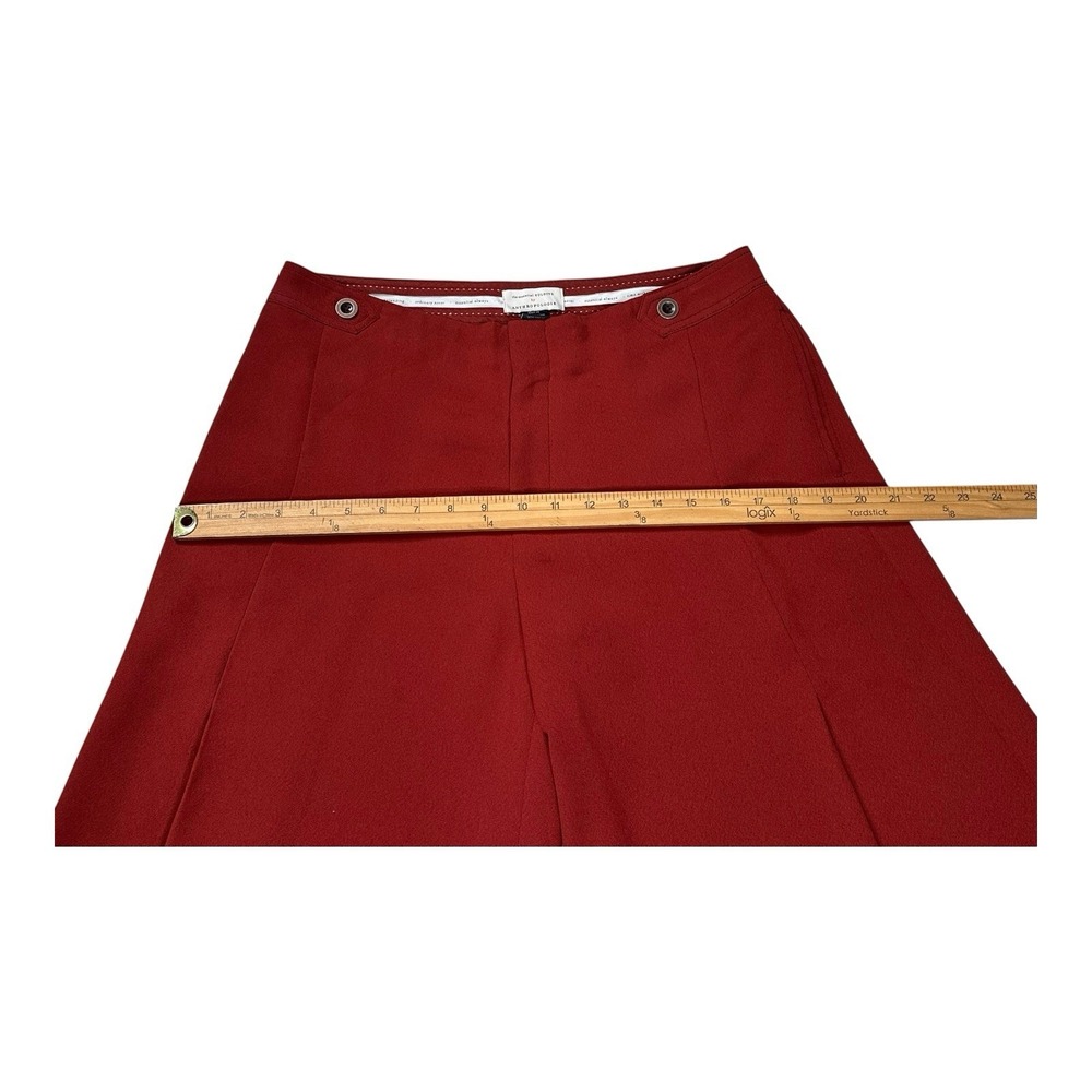 Anthropologie Rust Red Cropped Wide-Leg Pants - Picture 11 of 15
